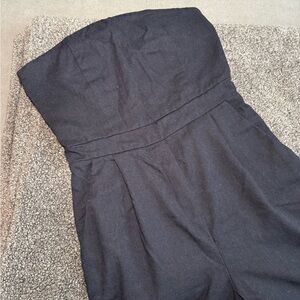 Solid Wide Leg Tube Jumpsuit